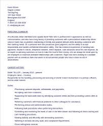 free 7+ sample teller resume templates