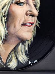 Christine Mcvie Art Painted Vinyl Record