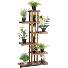 Indoor outdoor plant stands provide the perfect accessories for adding color and style to your home or office. 27 6inch C2 No Wheels Wooden Plant Stand Shelf 4 Tier High Low Shelves Without Wheels Flower Pot Holder Display Storage Rack For Plants Displaying Home Garden Patio Corner Outdoor Indoor Gardening Co Greenhouses