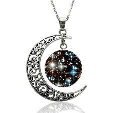 Necklace Crescent Moon Evil Cat Eye Punk Silver Harajuku Goth Kawaii Rock Pastel Space Stars Moon Pendant Necklace Punk Jewelry Punk Rock Jewelry