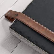 The nathan james headboard from harlow has a unique and distinguished sized design. Nathan James Harlow Queen Full Wall Mount Headboard Faux Leather Upholstered Headboard Adjustable Height Vintage Brown Pu Leather Straps With Black Matte Metal Rail Brown Black Walmart Com Walmart Com