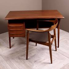 A solid teak desk with clean lines, the wave desk combines sophistication with functionality. Mid Century Danish Teak Desk And Chair By Gunnar Nielsen Tibergaard Tinker And Toad
