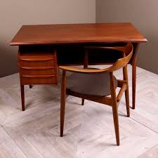 A solid teak desk with clean lines, the wave desk combines sophistication with functionality. Mid Century Danish Teak Desk And Chair By Gunnar Nielsen Tibergaard Tinker And Toad