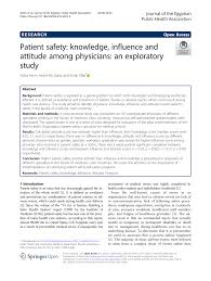 PDF) Patient safety: knowledge, influence and attitude among physicians: an  exploratory study