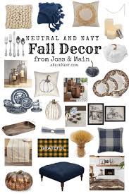 Neutral And Navy Fall Decor Neutral Fall Decor Blue Fall Decor Fall Home Decor