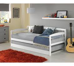 Buy Home Wooden Day Bed With Mattress White At Argos Co Uk Visit Argos Co Uk To Shop Online For Children S Beds Beds B White Kids Bed Kid Beds Trundle Bed