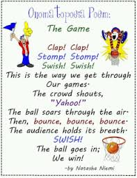 Onomatopoeia Poem The Game Poetry For Kids Poetry Ideas Onomatopoeia Poems