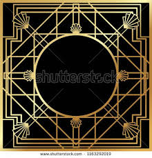 Black And Gold Art Deco Border Art Deco Gatsby Inspired Roaring 20s Style Frame Template Vector Deco Art Frame Invitation Border Vector Gatsby Style Ba Art Deco Borders Art Deco Art