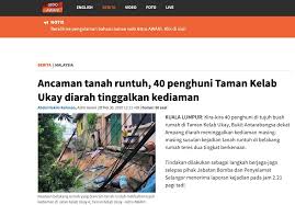 Beberapa hari kebelakangan ini, hujan lebat turun tanpa henti hingga menyebabkan banyak kawasan yang telah dilanda banjir. Astro Awani Ancaman Tanah Runtuh 40 Penghuni Taman Kelab Ukay Diarah Tinggalkan Kediaman Media