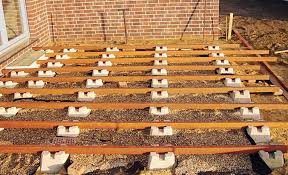 Fundamentsteine Terrasse Selbst De Fundamentsteine Holzterasse Garten Vorgarten Ideen