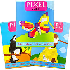 Play coloring games at y8.com. 3 Pack Pixel Art Coloring Book Has Pixels To Color By Numbers And Reveal Images Educational Toys Planet