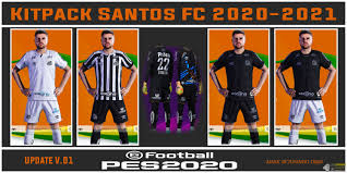 The popular campeonato brasileiro série a team that has featured the likes of pele, robinho and neymar will don its familiar home white and away black and white vertical stripes over the next year. Santos Fc 2020 2021 V0 1 By Juninho Di S Pro Evolution Soccer 2020 At Moddingway