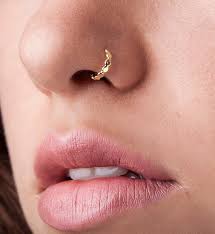 plain nose ring gold nose ring nose cuff gold nose cuff gold nose hoop endless nose hoop nose hoop nose jewelry solid 14k nose cuff