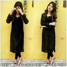 Simple Black Kurti Black Kurti Fashion Kurti Designs Party Wear