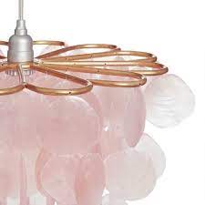 Blush Pink Capiz And Gold Floral Pendant Lamp World Market Pendant Lamp Floral Pendant Capiz