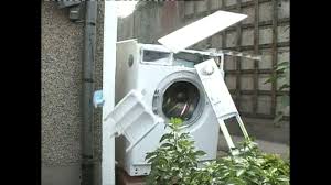 Off balance washing machine has great rythmn. The Original Washing Machine Self Destructs Youtube