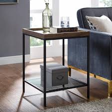 This french farmhouse table is made from 100 years old oak and recently produced by a very talented carpenter to modern standards and size. Manor Park Industrial Farmhouse Square Side Table Multiple Finishes Walmart Canada