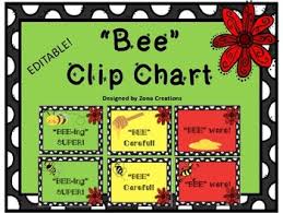 Editable Bee Theme Clip Chart Behavior Management System Sign Poster