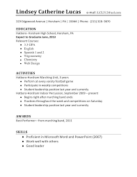 High School Resume Academic Resume Builder Resume Templates Http Www Jobresume Website High School R First Job Resume Job Resume Format Job Resume Template