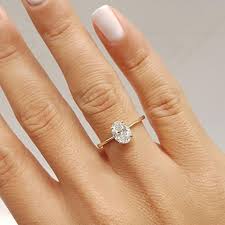 Oval Diamond Engagement Ring 0 72 Oval Shaped 14k Yellow Etsy Oval Diamond Engagement Oval Diamond Engagement Ring Rose Engagement Ring