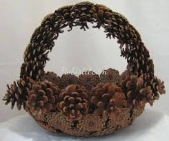 Kozalaktan Sepet Yapimi Pine Cone Art Pine Cone Decorations Pine Cones