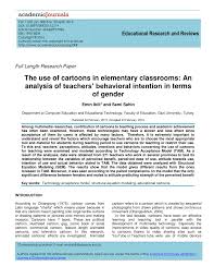 We don't want anything holding us up. Pdf The Use Of Cartoons In Elementary Classrooms An Analysis Of Teachers Behavioral Intention In Terms Of Gender