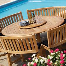 Teak Curved Garden Benches Dining Brighton Westminster Jpg 900 900 With Images Round Outdoor Dining Table Garden Table Backyard Table