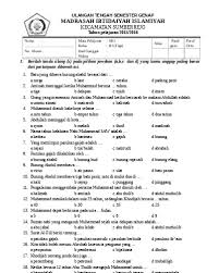 Tulis namamu di sudut kanan atas 2. Soal Uts Ski Kelas 6 Semester 1 Kami