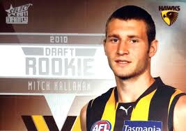 2011 Select AFL Infinity Rookie Card MITCH HALLAHAN Hawthorn Hawks