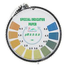 precision ph test strips roll short range 0 5 5 0 indicator paper tester dispenser color chart 5m 16 4 ft