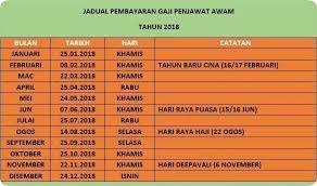 Maybe you would like to learn more about one of these? Jadual Pembayaran Gaji Penjawat Awam 2018 Ceritamak