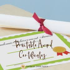 Make everybody's stomachs satisfied with a scrumptious string of bash foods, including pizzas. Printable Award Certificates For Your Homeschool Renee At Great Peace