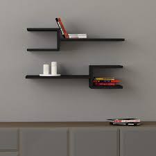 Fork Double Floating Wall Shelf 2 Pieces Black Available In The Philippines Nationwide Hangkast Meubels Keuken Ideeen