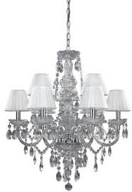 Concerto 9 Light 25 25 Clear Lucite White Shades Chandelier At Menards Chandelier Chandelier Shades Beautiful Chandelier