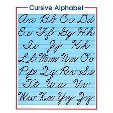 Amazon Com Cursive Alphabet Cheap Charts Poster