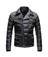 Windproof Lightweight Waterproof Asymmetrical Collar Biker Puffer Jacket Men Outerwear Puffer Jackets Jackets Mens Jackets