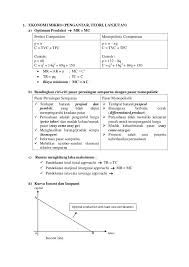 1 Ekonomi Mikro Pengantar Teori Lanjutan A Optimum Produksi Mr Mc Perfect Competition Monopolistic Perfect Competition How To Run Longer Optimization