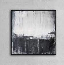 Black White Paintinglarge Abstract Painting Landscape Etsy Modern Artwork Abstract Abstract Art Landscape Abstract Painting