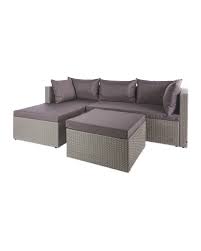 1 x three seat rattan sofa. Grey Anthracite Rattan Corner Sofa Aldi Uk