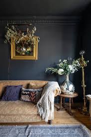 This Gorgeous Dark And Romantic Uk Home Will Convince You That Faux Flowers Are Cool Living Room Loft Home Interior Design Interior