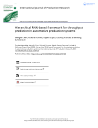 PDF) Hierarchical RNN-based framework for throughput prediction in  automotive production systems