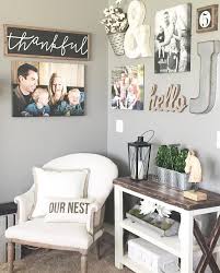 A Little Family Corner Grey Walls And Comfortable White Armchair Farm House Living Room Home Decor Home