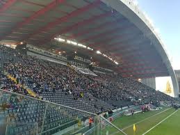Initial capacity of the revamped stadium was expected to be just below 30,000, but it was later revised to over 25,000. Udinese V Spal Tribuna Picture Of Stadio Friuli Dacia Arena Udine Tripadvisor