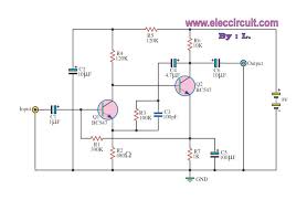 4 Preamplifier Circuits Using Transistors Eleccircuit Com Circuit Diagram Transistors Electronic Circuit Projects