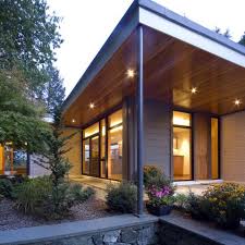 Aluminium Soffit Design Ideas Pictures Remodel And Decor Modern Front Porches Modern Porch Modern Exterior Lighting