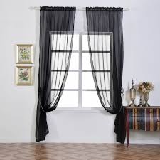 Maybe you would like to learn more about one of these? 52 X 108 Inch Black Organza Backdrop Window Drapes Curtains Panels