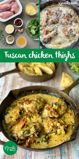 Tuscan Chicken Thighs Vj Cooks Recipe In 2020 Tuscan Chicken Cooking Chicken