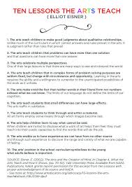 Elliot Eisner Arts Education Leader And Visionary Tinkerlab Art Education Lessons Art Education Art Curriculum