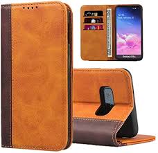 You can conveniently store up to 2 cards such as your id, credit or debit card, transit cards, or even cash in the hidden compartment on the back of the case without. Amazon Com Samsung Galaxy S10e Wallet Case Sailortech Pu Leather Flip Leather Case Folio Cover With Kickstand Credit Card Holder Magnetic Closure Full Protective Cover For Galaxy S10e 5 8 Yellow And Brown
