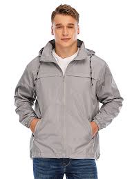 Dodoing Mens Hooded Winter Jacket Waterproof Jacket Lightweight Rain Jacket Outdoor Casual Sportswear Walmart Com Walmart Com